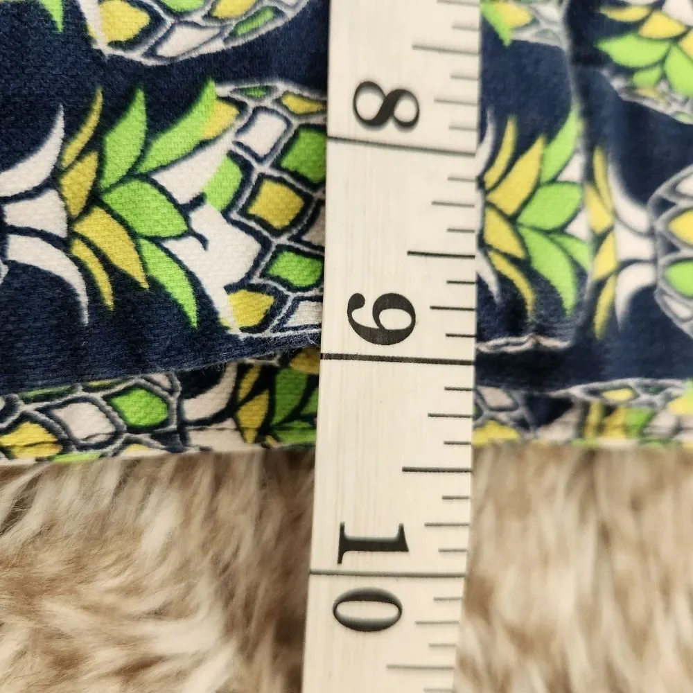 Banana Republic Pineapple Print Shorts Lime Green‎ and Blue Women's Size 4